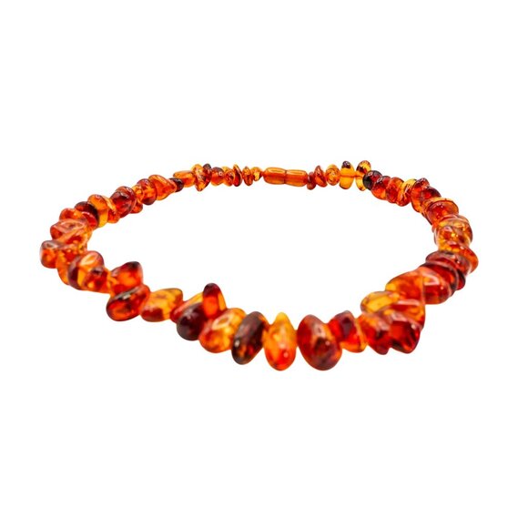 Vintage Honey Cognac Baltic Amber Graduated Necklace 18.5 Inches - Picture 4 of 6